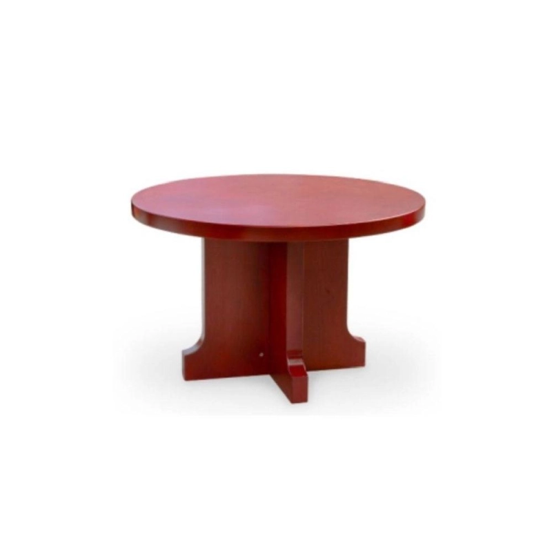 Round Mahogany Conference Table