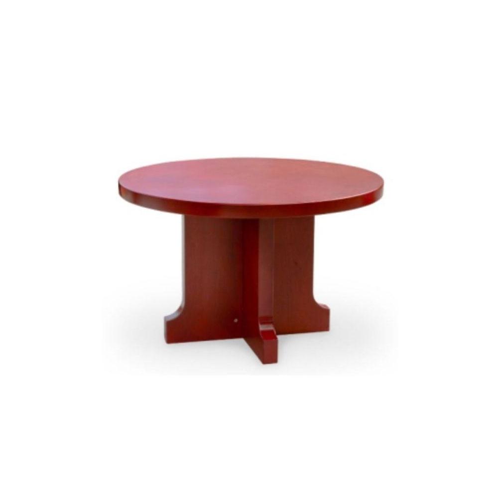 Round Mahogany Conference Table