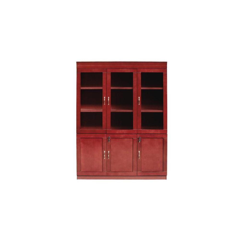 mahogany glass door wall unit