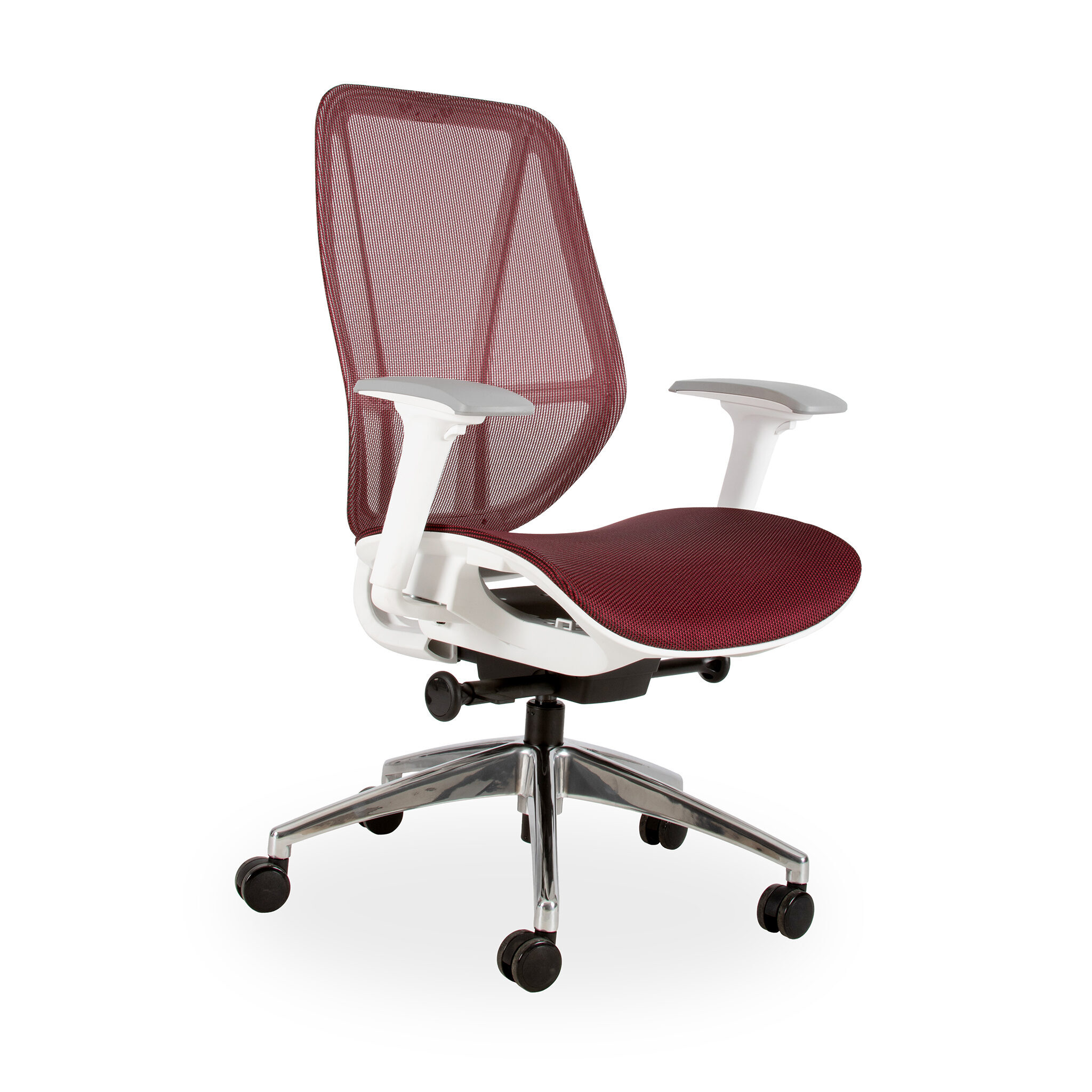 Crystal Mid Back Red White