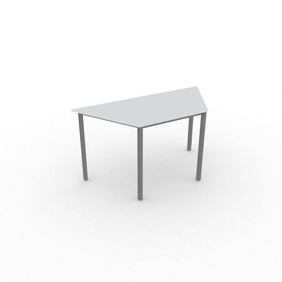 Trapazoid Table FG Top with Aluminium Grey Steel