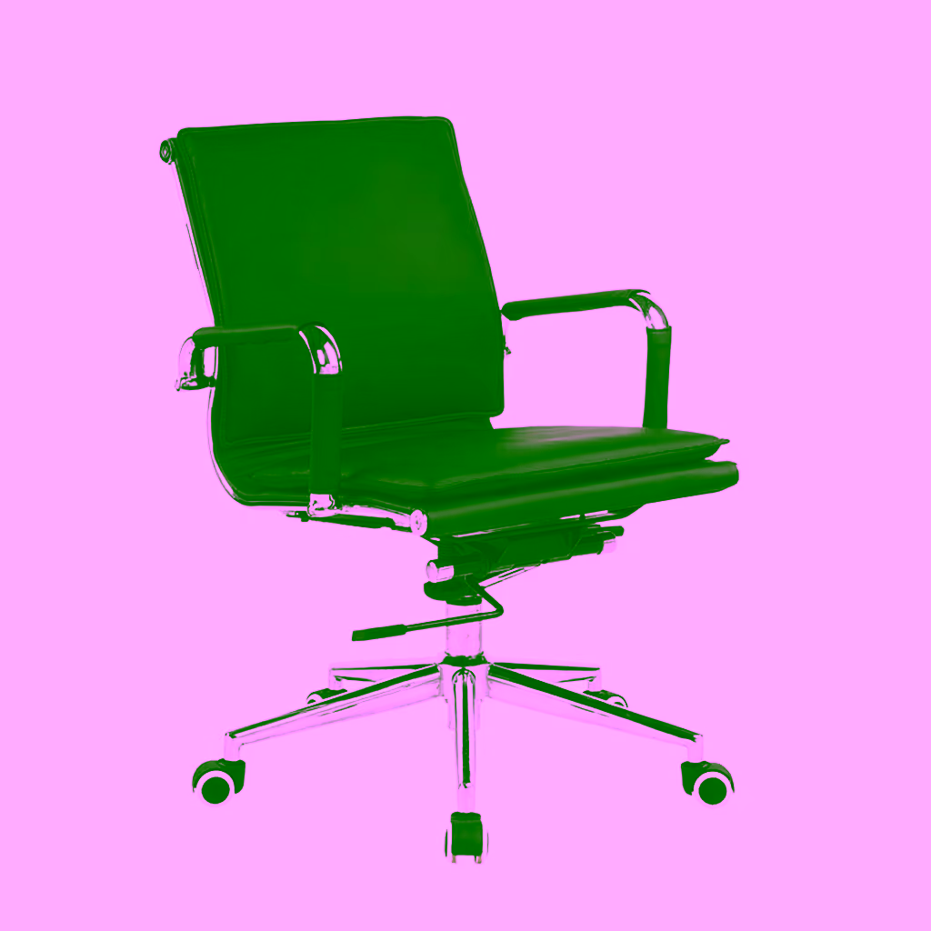ofw product chair classic eames mid back office chair with flat cushion var black