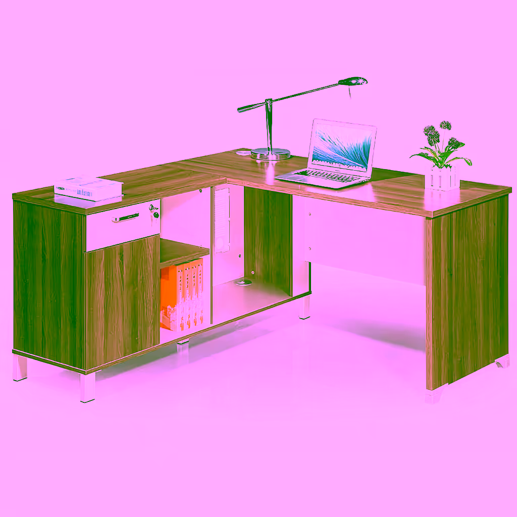 Rose (L-Shaped) 2-Tone Workstation 1400x1400x750