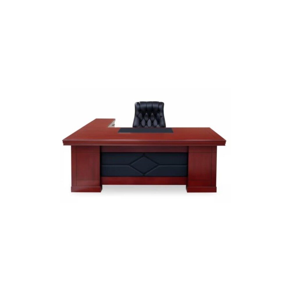 Mahogany Executive (L-Shaped) Desk with Credenza